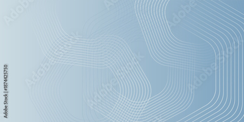 Abstract hexagon lines on gray background. Geometric stripe line art design for poster, brochure, cover, website, banner.