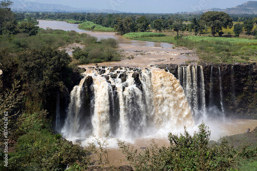 Ethiopia's Blue Nile Falls on a cloudy winter day