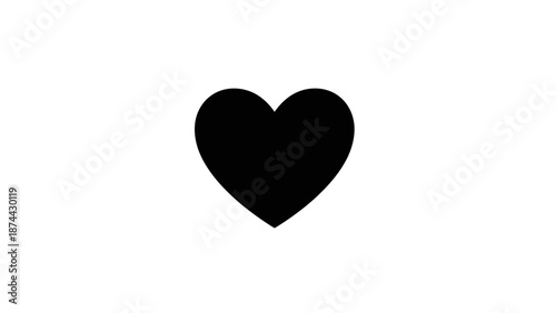 Black Heart Shape Symbolizing Love and Affection.
