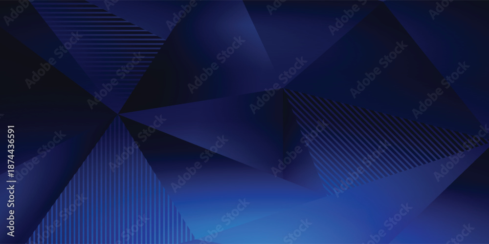 Obraz premium Abstract Blue Geometric Background With Dark Triangles And Light Highlights For Design eps10