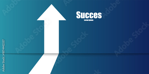 business arrow target direction concept to success. Finance growth vision stretching rising up eps 10.