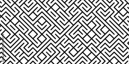 Black slant parallel dynamic random line elements in seamless background texture isolated on a white background. Minimalist abstract pattern with edit stroke. Geometric vector illustration