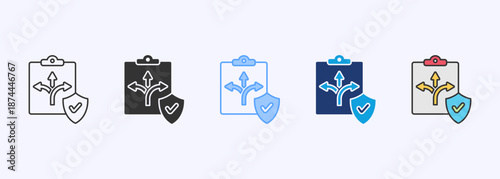 Flexibility Policy Icon Set Multistyle Various Collection Element For Design