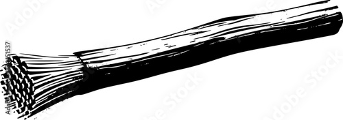 Natural Miswak Stick Toothbrush Vector Illustration
