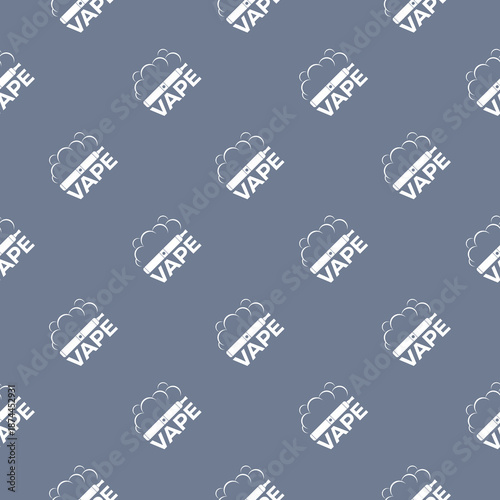 Vape pen equipment for smoking seamless pattern isolated on color background