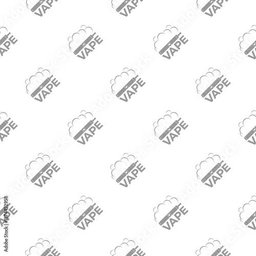 Vape pen equipment for smoking seamless pattern isolated on white background