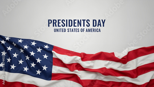 Presidents Day United States of America Holiday Celebration Banner