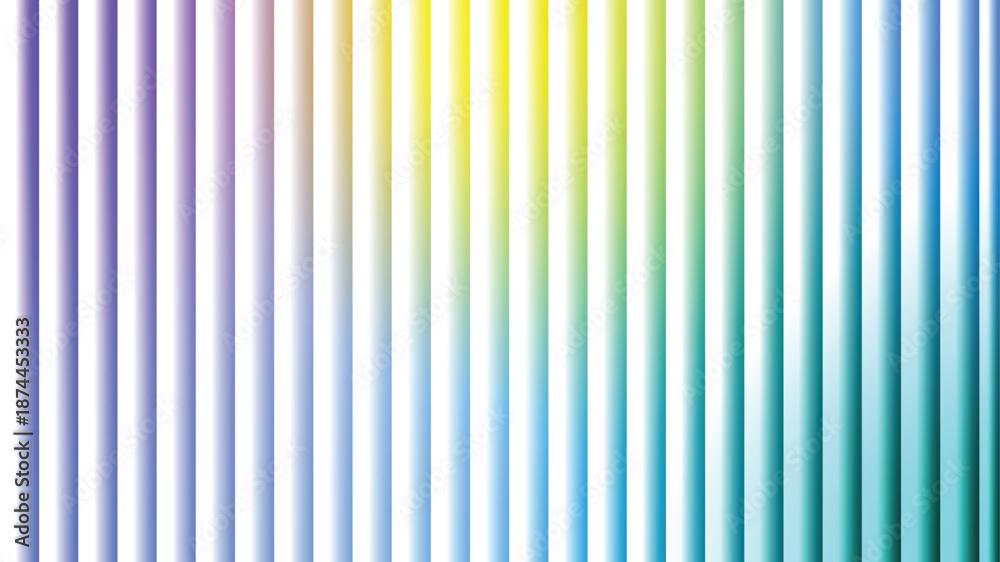 Obraz premium Rainbow Gradient Vertical Stripes on White Background