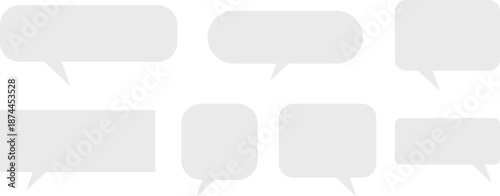 Speech Bubbles set. Speech bubble balloon shapes collection.