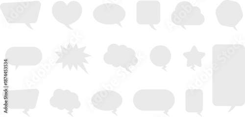Speech Bubbles set. Speech bubble balloon shapes collection.