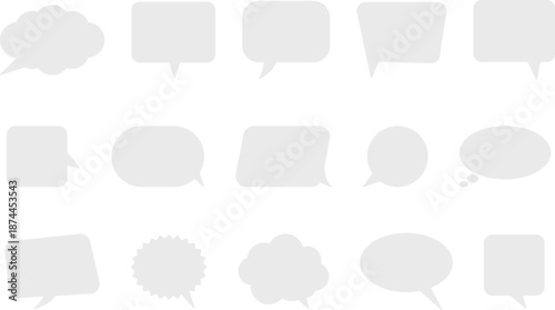 Speech Bubbles set. Speech bubble balloon shapes collection.