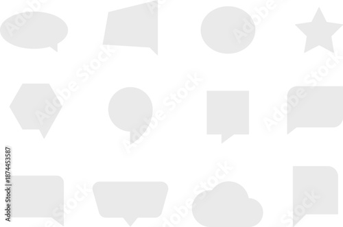 Speech Bubbles set. Speech bubble balloon shapes collection.