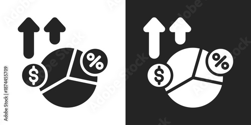 Margin Icon In Black And White Glyph Style