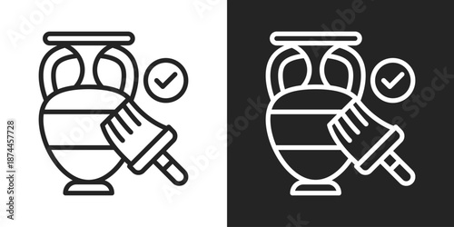 Preservation Icon In Black And White Line Style