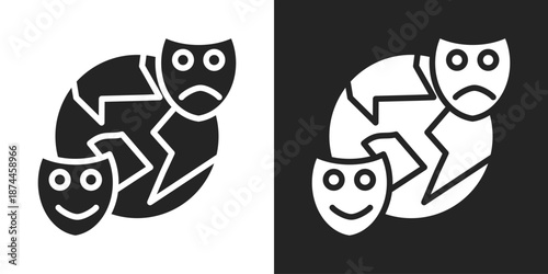 Expression Icon In Black And White Glyph Style