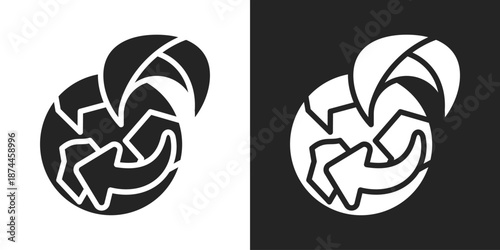 Representation Icon In Black And White Glyph Style