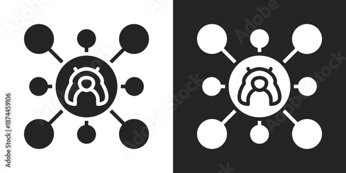 Evolution Icon In Black And White Glyph Style