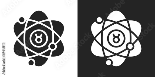 Fusion Icon In Black And White Glyph Style