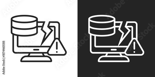 Breach Icon In Black And White Line Style