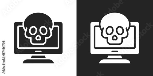 Exploit Icon In Black And White Glyph Style