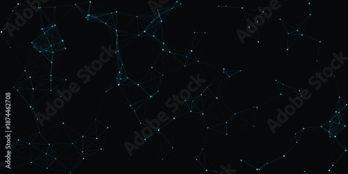 A stunning visual representation of a starry night sky with constellations and glowing blue lines