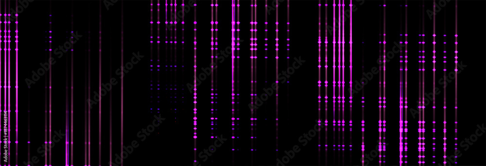 Obraz premium Speed rays, light neon flow, noise effect, pink glow speed lines, colorful light trails. Glitch screen bg. Abstract futuristic background, vector illustration.
