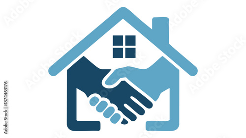 Handshake in front of home