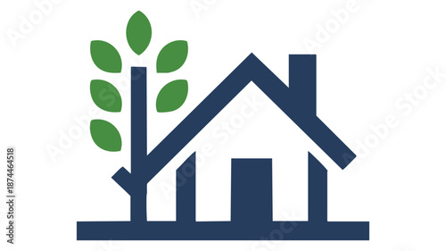 Sustainable home with tree