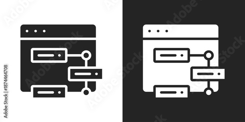 Scramble Data Icon In Black And White Glyph Style