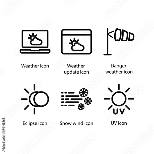 Weather, Weather update, Danger weather, Eclipse, Snow wind, UV, icon, icon