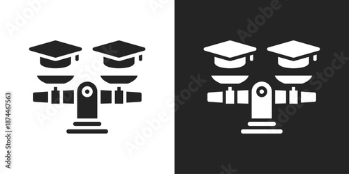 Equity Icon In Black And White Glyph Style