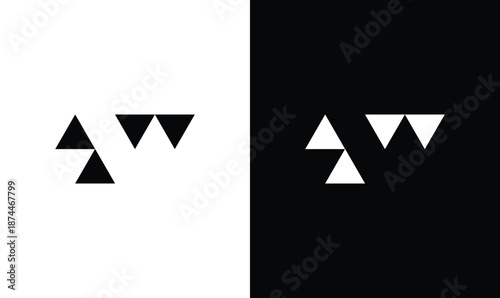  Letter T and W Logo, Clean Typography Lettermark Logo