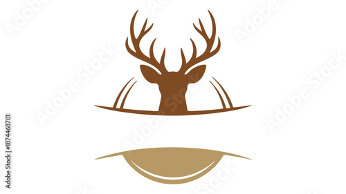 Stylized deer head silhouette