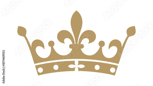 Elegant fleur-de-lis crown vector illustration