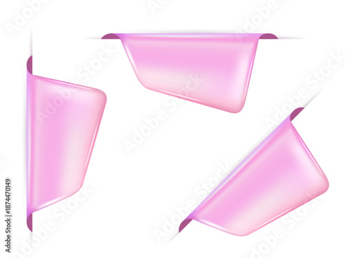 Love Glossy pink tag label isolated background. 3d vector rendering.