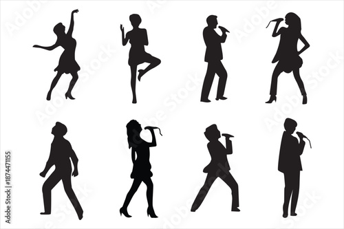 Silhouette image of actor and singer 