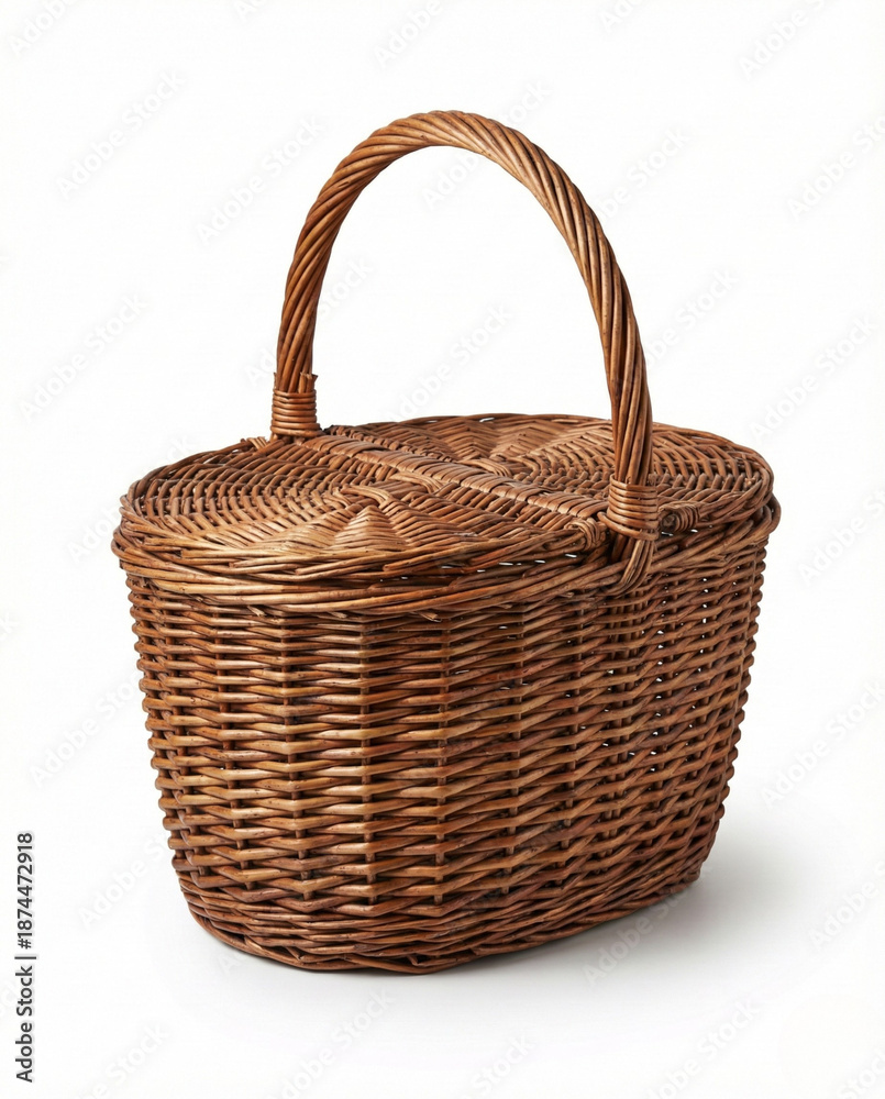 Obraz premium Empty Wicker Basket