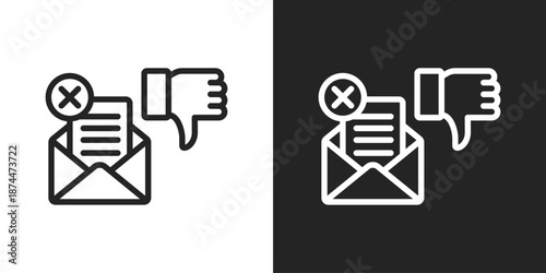 Spam Icon In Black And White Line Style