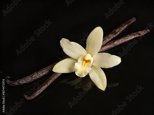 vanilla pods and flower