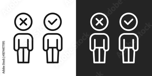 candidates Icon In Black And White Line Style