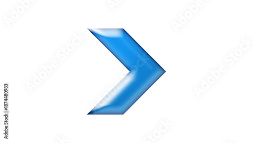 Free Download 3D glossy aqua blue shape design of Arrow. - GFXLoad
