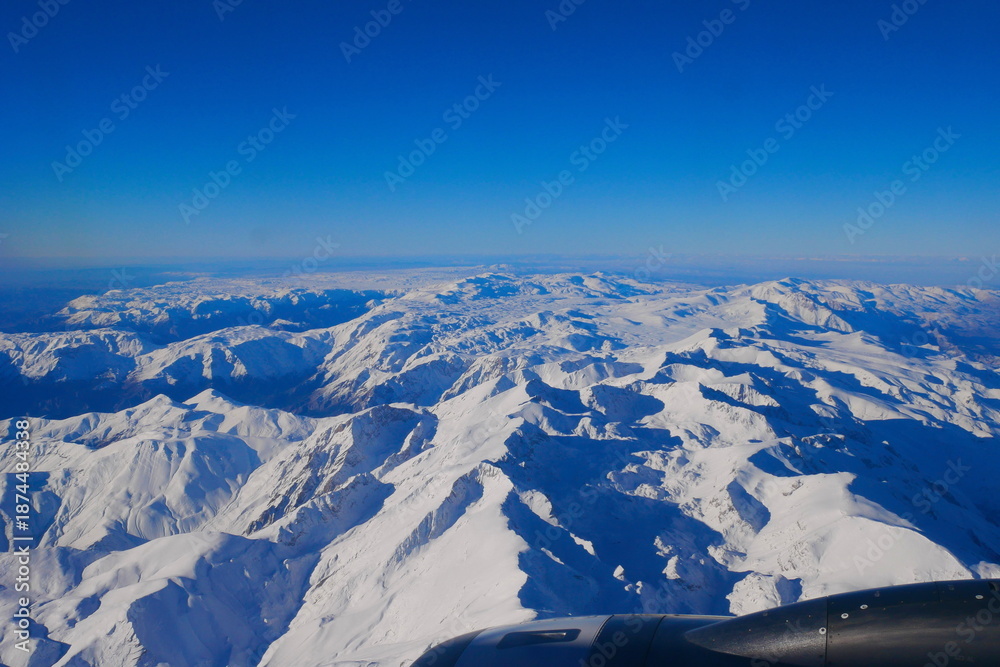 Fototapeta premium Turkey with the height of the plane. Landscapes of Turkey from the porthole
