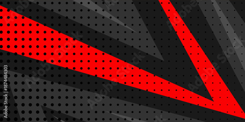 Obraz na plátně sports background design with red and black accent colors with a dot texture pat