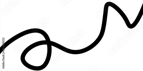 Squiggle Curly Line. Decorative Design Element. vector file illustration.Print