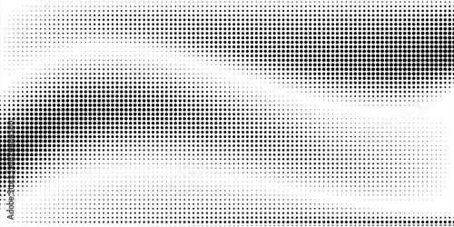 Grunge halftone gradient background. Faded grit noise texture. White and black sand wallpaper. Retro pixelated backdrop. Anime or manga style comic overlay. Vector graphic design textured
