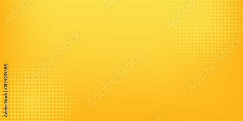 Yellow halftone pattern. Retro comic gradient background. Bright orange pixelated dotted texture overlay. Cartoon pop art faded gradient pattern. Vector backdrop for poster, banner, advertisement