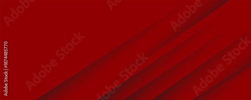 Red line with white architecture futuristic background minimal concept vector illustration subtle design