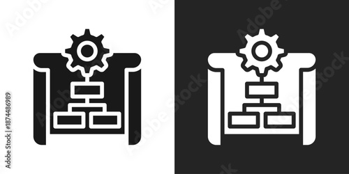 implementation Icon In Black And White Glyph Style