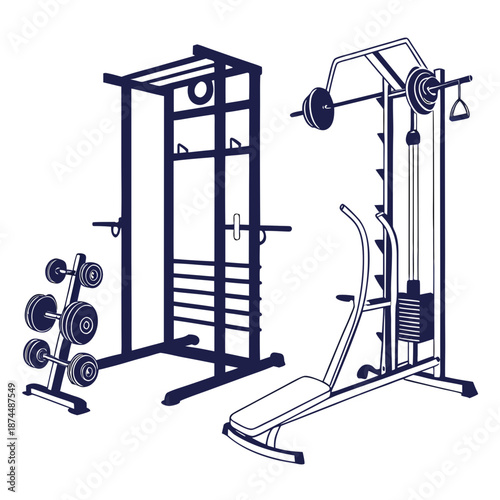 Home gym equipment setup