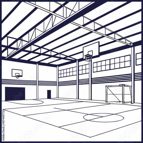 Modern indoor sports facility